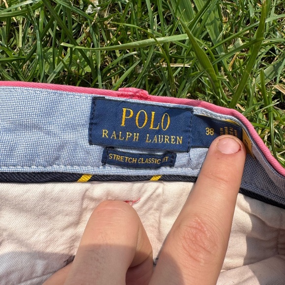 Ralph Lauren Pink Flat Front Shorts Vibrant Summer Essential - Picture 2 of 3